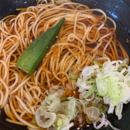 また作りました。
オクラの天ぷらをトッピング
出汁の美味しいお蕎麦。
美味しいレシピありがとうございます。